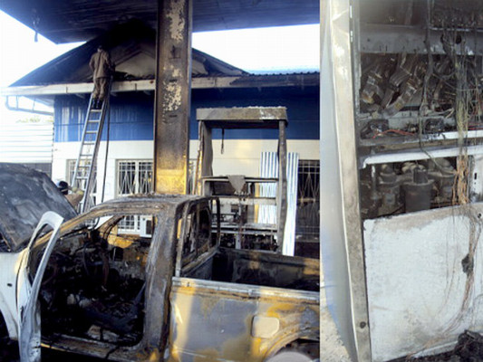 Pavoroso incendio en gasolinera causó terror