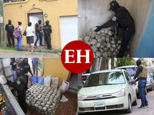 Fotos del decomiso de marihuana que sería distribuida en la capital