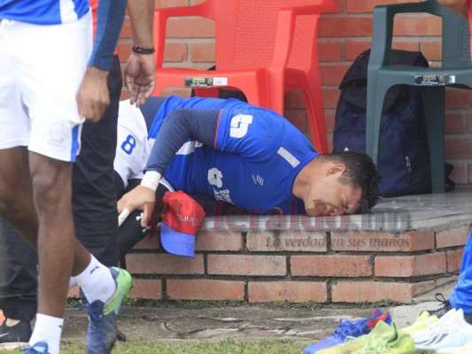 FOTOS: El dolor de Harold Fonseca tras lesionarse en el entreno de Olimpia