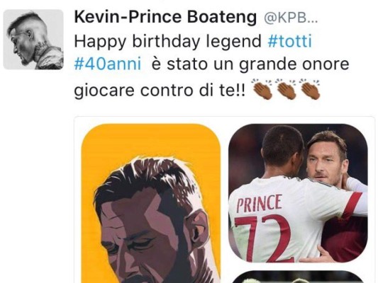 Messi felicita a Totti por sus 40 años