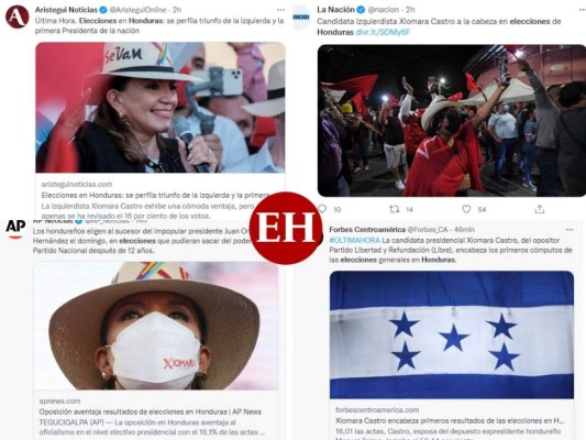 Medios internacionales destacan ventaja de Xiomara Castro en las elecciones