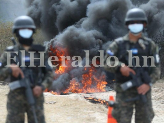 Tegucigalpa: Incineran droga incautada en el Golfo de Fonseca valorada en $ 10 millones