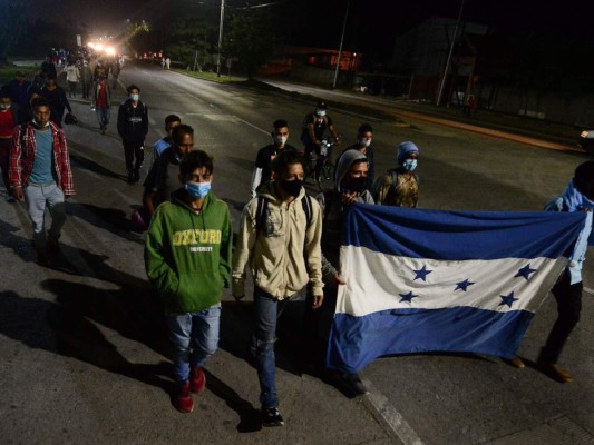 La primera caravana de migrantes de 2021 en imágenes