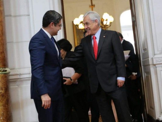 Juan Orlando Hernández se reúne con el presidente electo de Chile, Sebastián Piñera