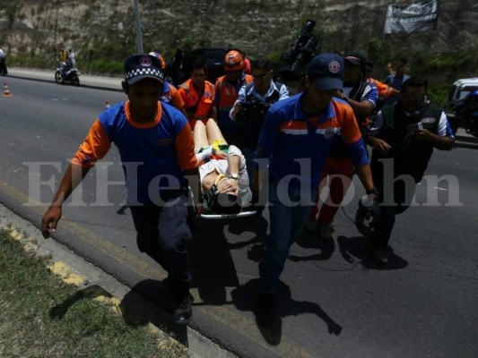 Una persona herida deja accidente vehicular en el anillo periférico de Tegucigalpa