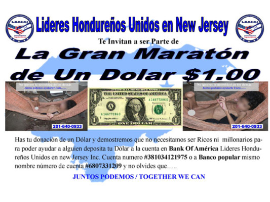 Hondureños en Nueva Jersey realizan campaña a favor de Carlitos