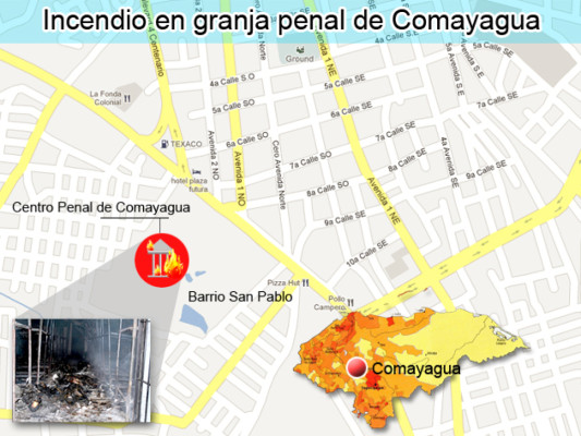 Incendio apocalíptico en penal de la región central de Honduras