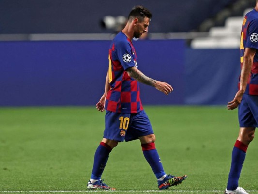 Los desencajados rostros de los jugadores del Barça tras el humillante 8-2 ante el Bayern