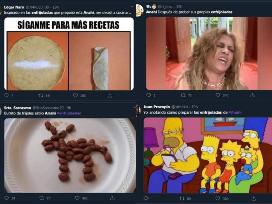 'Síganme para más recetas': Los memes que dejaron las enfrijoladas de Anahí