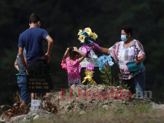Drama de familias hondureñas en cementerio donde yace mayoría de víctimas de covid-19 (FOTOS)