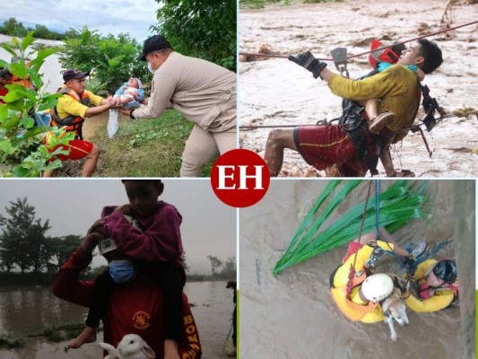 ¡Emotivos! Rescates de los Bomberos que sacaron lágrimas a Honduras en medio del desastre