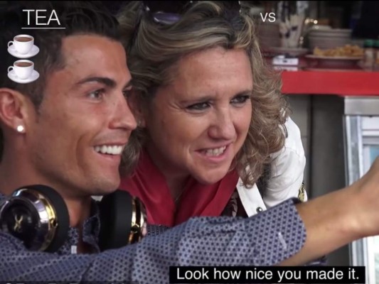 El divertido reto de Cristiano Ronaldo 'Té vrs Foto'
