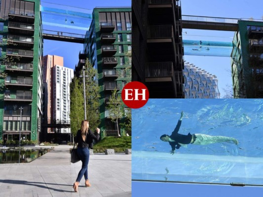 Sky Pool, la espectacular piscina transparente que además es un puente aéreo que une dos edificios (FOTOS)
