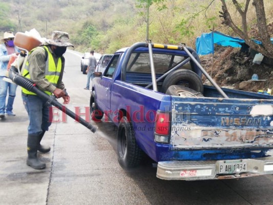 FOTOS: Colonias del sur de la capital adoptan medidas de bioseguridad contra el Covid-19
