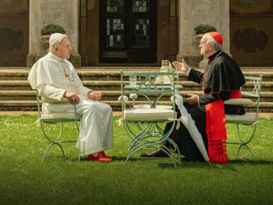1. Los dos papas: En medio de una crisis profunda de la Iglesia católica, el papa Benedicto XVI forja una alianza impensada con el futuro papa Francisco. Basada en hechos reales.