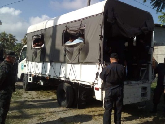 Trasladan a 44 privados de libertad a El Pozo II en Morocelí, El Paraíso