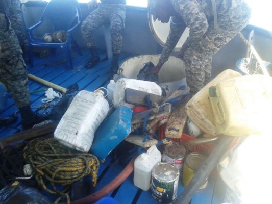 Buque colombiano transportaba 120 kilos de cocaína