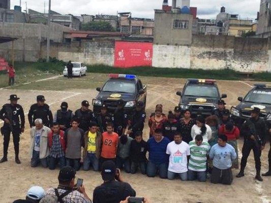 Al menos 31 presuntos pandilleros detenidos en Guatemala por extorsión