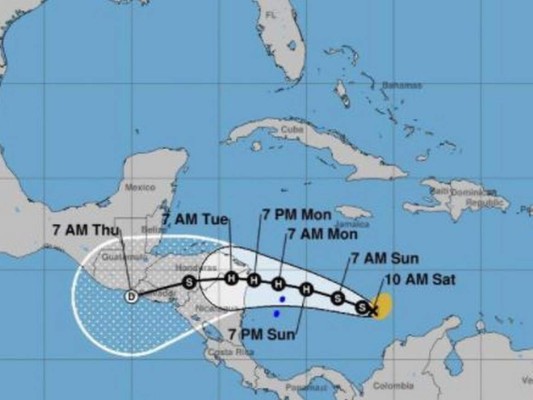 Desplazamiento lento de Iota aumenta probabilidad de que impacte con categoría 4