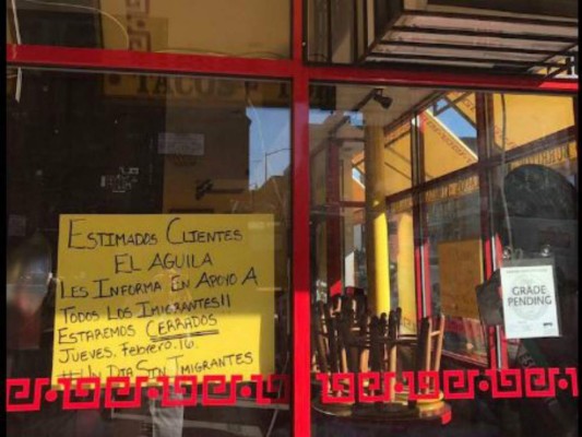 Realizan protestas de 'día sin inmigrantes' en EEUU