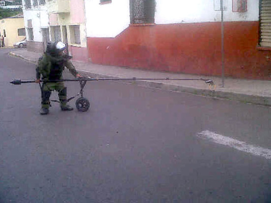 Encuentran granada de alto poder explosivo en calle de la capital de Honduras