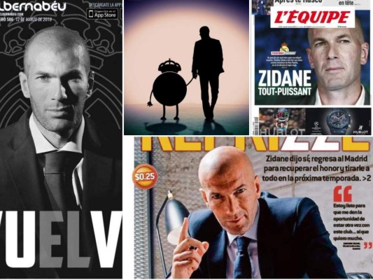Así titulan el regreso de Zidane al Real Madrid en los principales diarios del mundo