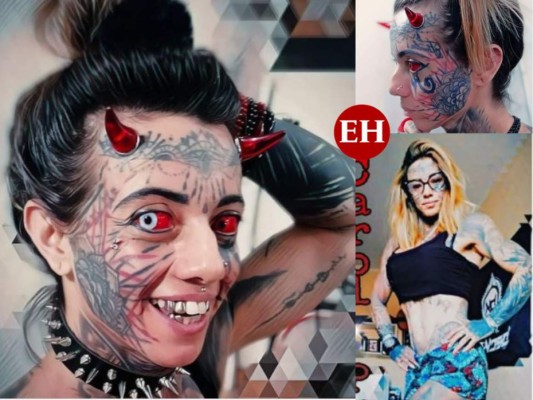 Las espeluznantes imágenes de Carol Praddo, 'la mujer diablo'&nbsp;&nbsp;