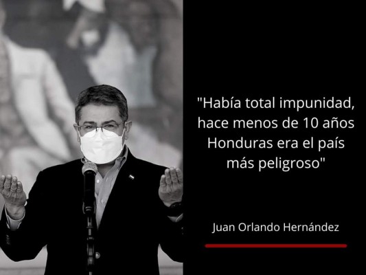 Las frases de JOH al brindar informe de su lucha contra el narcotráfico