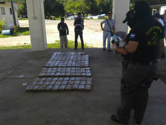 Con 137 kilos de cocaína viajaban colombianos detenidos en La Mosquitia