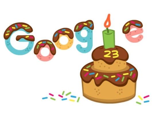 Con este doodle, Google celebra su 23 aniversario este lunes 2 de septiembre.