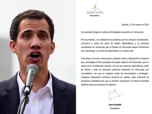 Juan Guaidó desautoriza a Nicolás Maduro y dice que mantendrá relaciones diplomáticas con todos los países del mundo