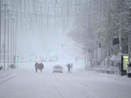 Limpieza en las calles de Madrid tras la nevada Filomena (FOTOS)  