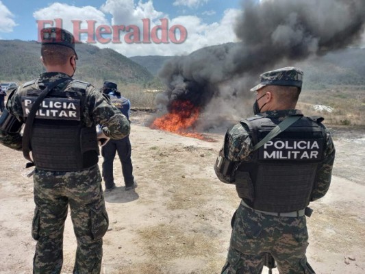 Incineran casi 400 kilos de cocaína en la capital de Honduras (FOTOS)