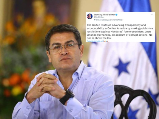 Estados Unidos revoca visa a Juan Orlando Hernández, expresidente de Honduras