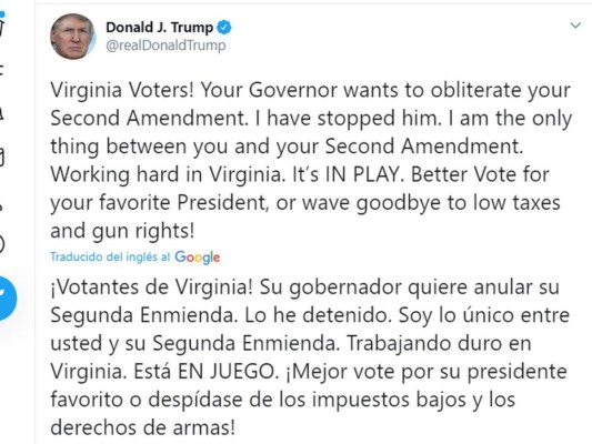 Desde el hospital y con una cascada de tuits, Donald Trump pide el voto (Fotos)