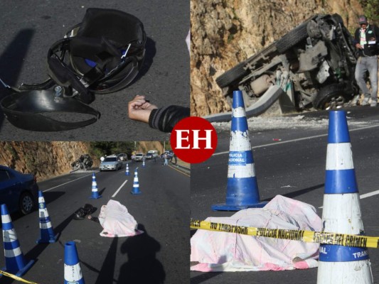 FOTOS: La trágica escena donde murió motociclista que impactó contra un poste