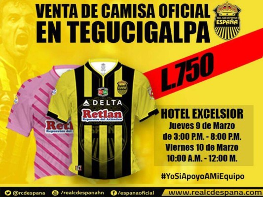 Real España invita a capitalinos a adquirir sus camisetas