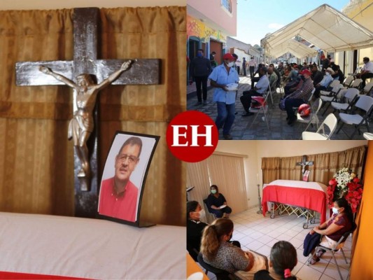 Primeras imágenes del velorio de Francisco Gaitán, alcalde de Cantarranas