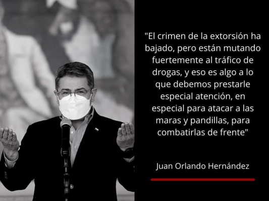 Las frases de JOH al brindar informe de su lucha contra el narcotráfico