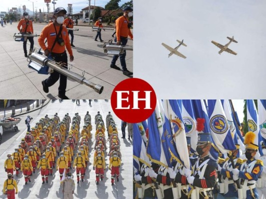 Por aire y tierra: con desfiles interinstitucionales rinden honor en el Bicentenario