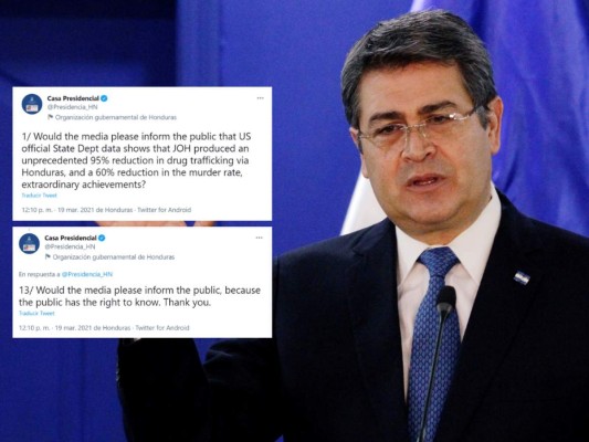 Casa Presidencial responde a las acusaciones contra el mandatario Juan Orlando Hernández