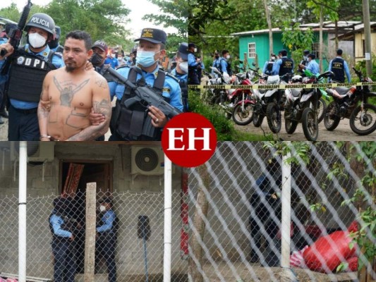 Fotos: Así desmantelaron el supuesto narcolaboratorio de la Mara Salvatrucha en San Pedro Sula