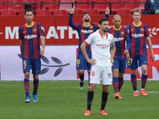 Liga española: Con goles de Dembelé y Messi, Barcelona venció al Sevilla
