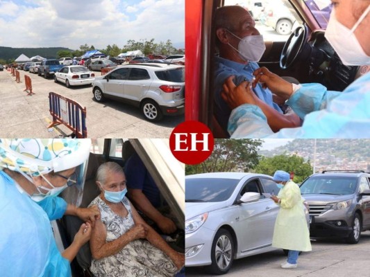 Así continúa vacunación contra covid-19 para adultos mayores en varios puntos de la capital (FOTOS)