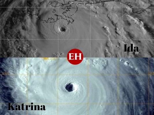 Huracán Ida vs Katrina y la foto que muestra su aterrador parecido&nbsp;&nbsp;