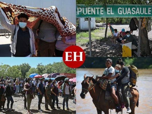A caballo y en balsas, nicaragüenses cruzan hacia Honduras a vacunarse contra el covid-19