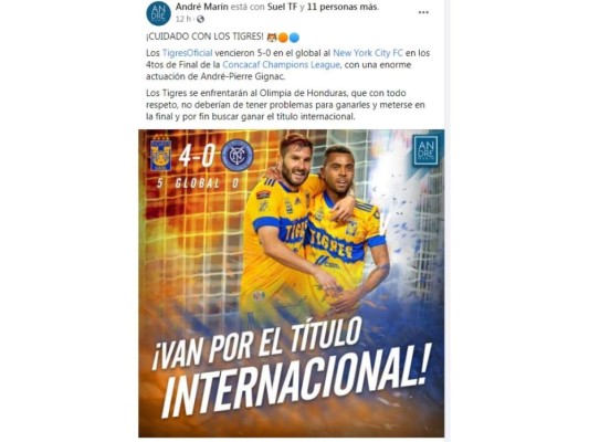 ¿Qué dice la prensa internacional del partido entre Olimpia y Tigres? (FOTOS)