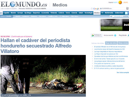 Prensa mundial da cobertura a asesinato