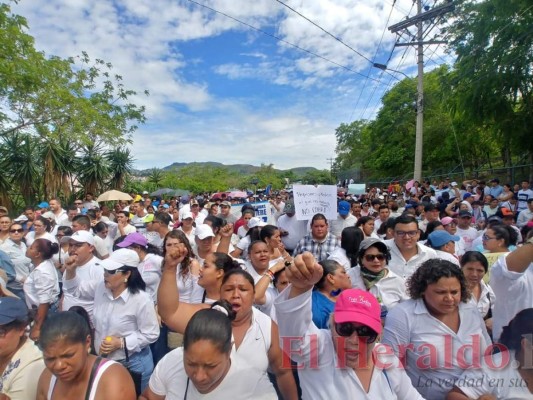 FOTOS: Con 'Marcha por la paz' piden a maestros y médicos retornar a sus labores