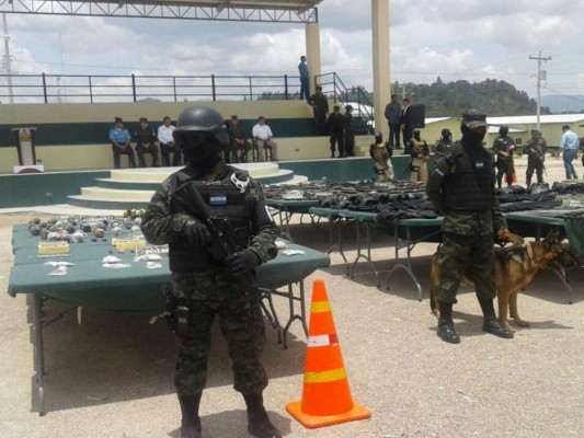 Enorme arsenal hallan en los módulos donde estaban la Mara Salvatrucha y la pandilla 18 en Támara